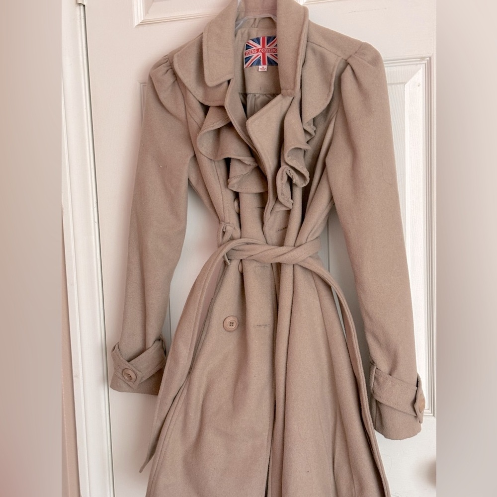 Ruffled Tan Coat